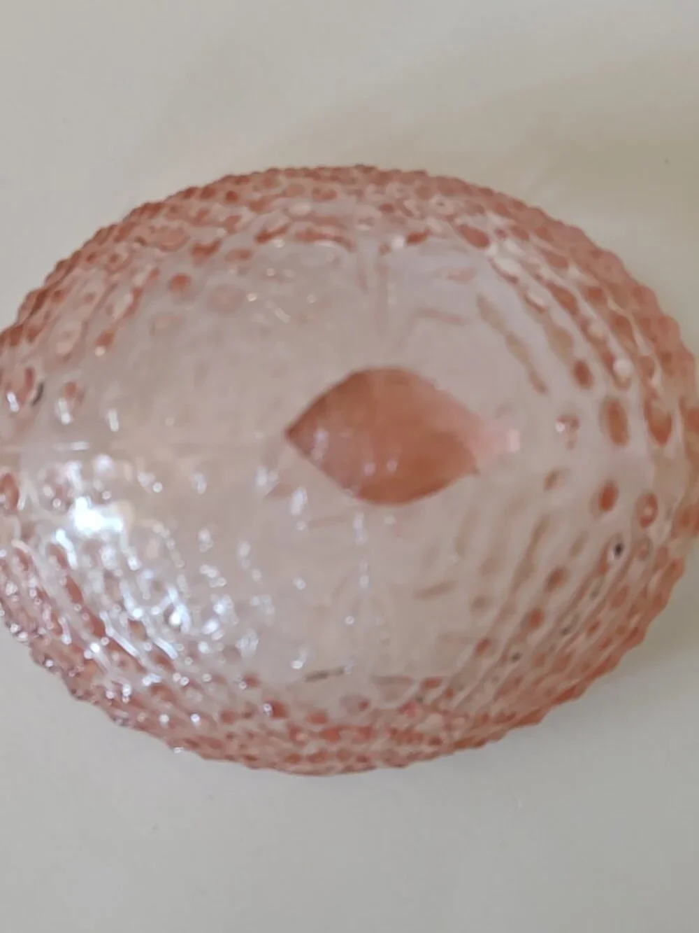 Vintage Pink Nautilus Argonaut Shell Candy Dish National Glass Co Northwood Rare